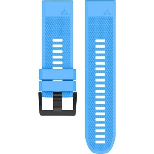 Silicone Uneven Pin Buckled Wristband with Double Rings Watchband Replacement Accessories Watch Band