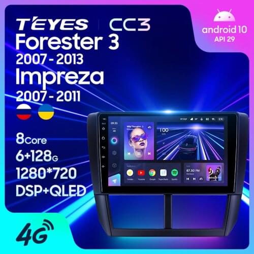 TEYES CC3 For Subaru Forester 3 SH 2007 - 2013 For Subaru Impreza GH GE 2007 - 2011 Car Radio Multimedia Video Player Navigation stereo GPS Android 10 No 2din 2 din dvd