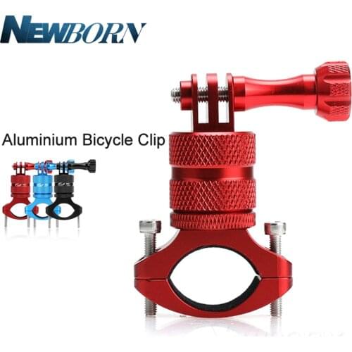 Bicycle Motorcycle Handlebar Aluminum Clamp Holder Tripod Mount for GoPro Hero 8 7 6 5 Yi 4K Sjcam Eken for Go Pro Accessory