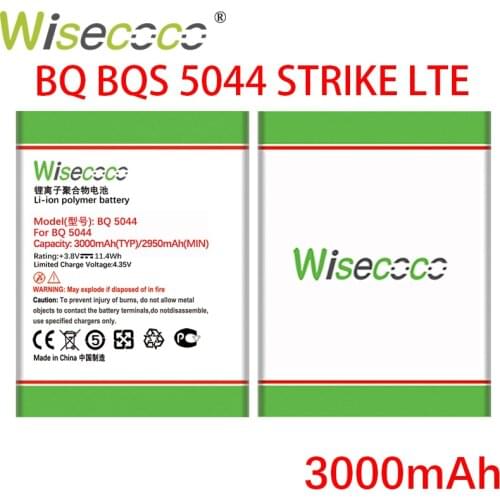 WISECOCO 3000mAh BQ-5044 NEW Battery For BQ BQS 5044 Mobile Phone High Quality +Tracking Number
