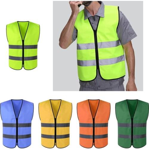 High Visibility Waistcoat Safety Vest with Reflective Strips XL Size 5 Color