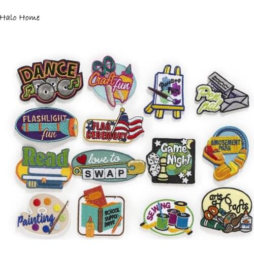1pcs Life Series Embroidered Patches Sewing Applique Stickers Badge Accessories Home Decoration Clothing Handbag DIY