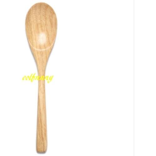 100pcs/lot 19.7*3.7cm Kids Natual Wooden Spoon Soup ice cream coffee Tea Wood Stirrer Spoons