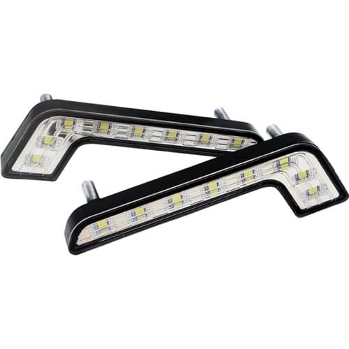 2Pcs/set LED Daytime Running Light Car Fog light LED DRL with 8 SMD High Power Chips 6000K White light for Universal Auto parts