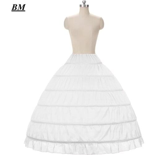 2019 Wholesale 6 Hoops Bridal Wedding Petticoat Marriage Gauze Skirt Crinoline Underskirt Wedding Accessories BM93