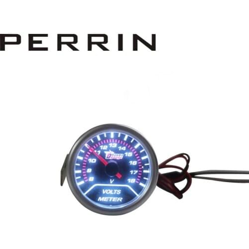 Free Shipping 52mm White blacklight Motor Auto Car Volt Gauge 8-18V Voltage Meter Car Styling
