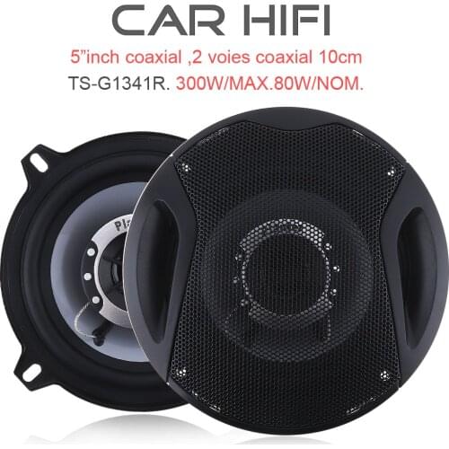 2pcs 5 Inch 16CM 300W Car HiFi Coaxial Speaker Vehicle Door Auto Audio Music Stereo Loudspeaker Subwoofer for Car Audio System