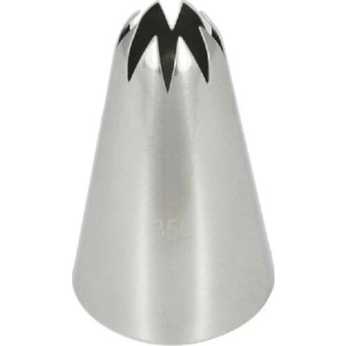 Free Shipping FDA High Quality Stainless Steel 18/8 Cake Decorating Big Closed Star Icing Nozzle #350