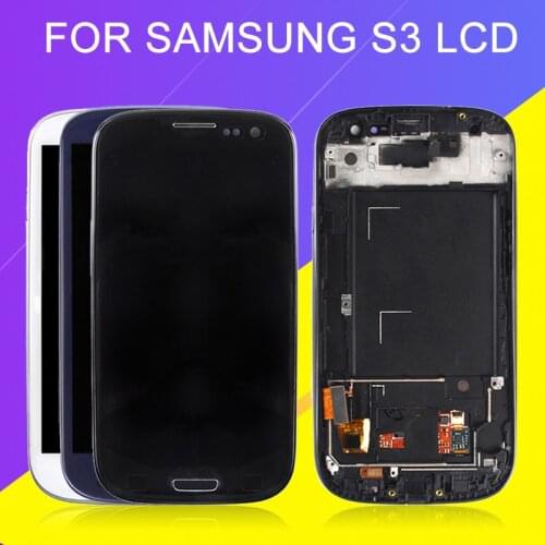 Catteny 4.8Inch I9300 Display For Samsung Galaxy S3 Lcd Touch Panel Digitizer Assembly I9301 I9305 I535 I747 Screen With Frame