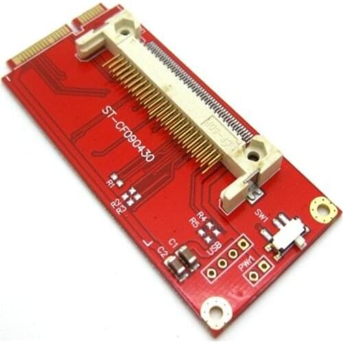 CF Memory Card to Mini PCI-E PCI Express Adapter Converter Left Side Mode