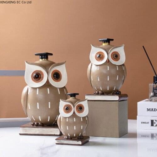 Owl Decoration Resin Modern Minimalist Living Room Animal Sculpture Creative Decoration Cute Book Desktop Home Furnishings