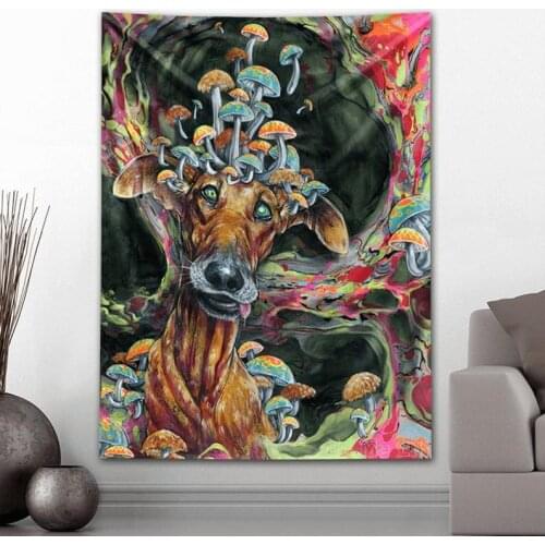 Black Ink Art Tapestry Home Unique Design Wall Decoration