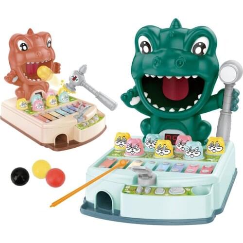 1 Set Whack-A-Mole Toy Multifunctional Lighting Musical Dinosaur Percussion Whack-A-Mole Toys Gift for Entertainment Game