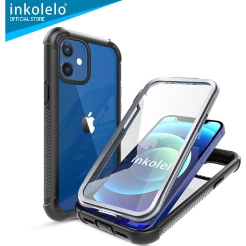 Inkolelo Apple iPhone 12 Mini Case 360 Degree Full Body Protection Anti Scratch Shockproof Front and Back Protective Cover