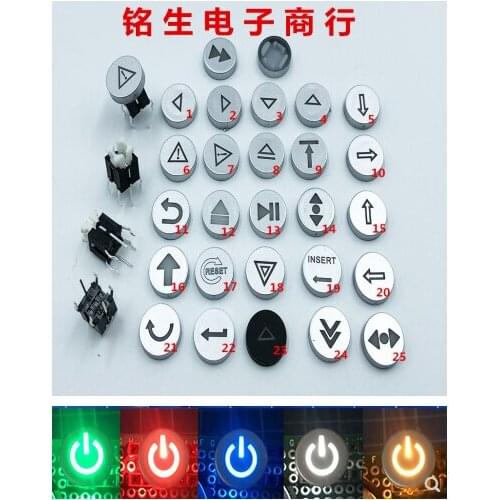 Cap+switch)=1pcs Always open Logo Cap 6X6 with light Reset button cap 6*6 with light switch and hat with different logo design