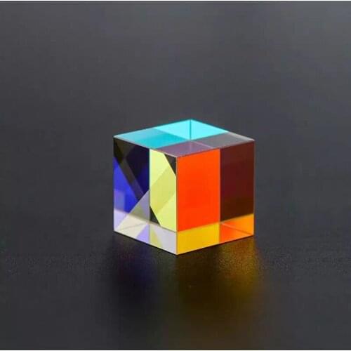 18X18X18mm square hexahedral prism BK7 optical prism glass physics teaching refraction spectrum rainbow children student gift