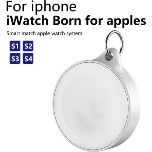 Keychain Magnetic Wireless Charger Qi Charging Dock Station for Apple Watch Iwatch 4 3 2 Magnet Chargeur Induction Oplaadstation