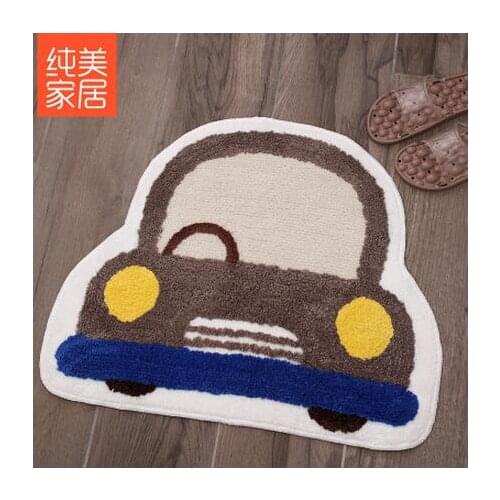 Cute carton Car Floor MATS Kitchen Carpet Toilet Tapete Water Absorption Non-slip Rugs Porch Doormat Para Quarto Casa