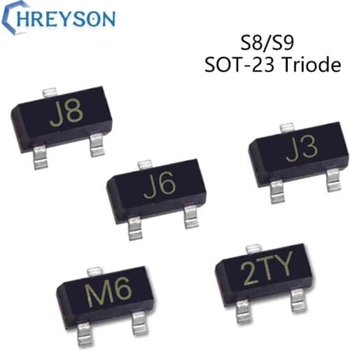 50Pcs SMD NPN Power Transistor IC Triode S9018 J8 S9013 J3 S8550 Y2 S8050 J3Y S9015 M6 S9014 J6 S8550 2TY SOT-23