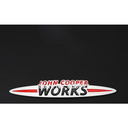 Newest 3D Aluminium Alloy Car Emblem For Mini JCW John Cooper Works Emblem Car Accessories Adhesive Car Logo Car Styling Badge