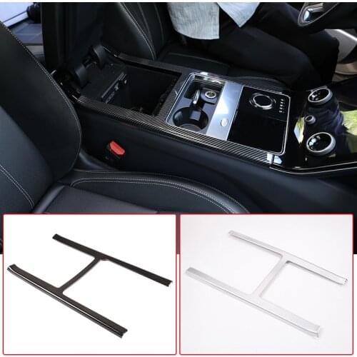 Car Center Console Gears Protection Frame Trim ABS Plastic Carbon fiber For Land Rover Range Rover VELAR 2017-2020 Car Accessory
