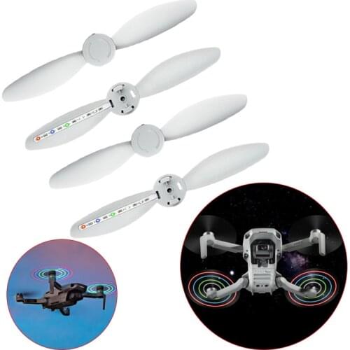 DJI MINI 2 Propellers,Rechargeable Low-Noise Quick-Release Prop Folding LED Light Flash Propeller for DJI mini 2/mini se drone