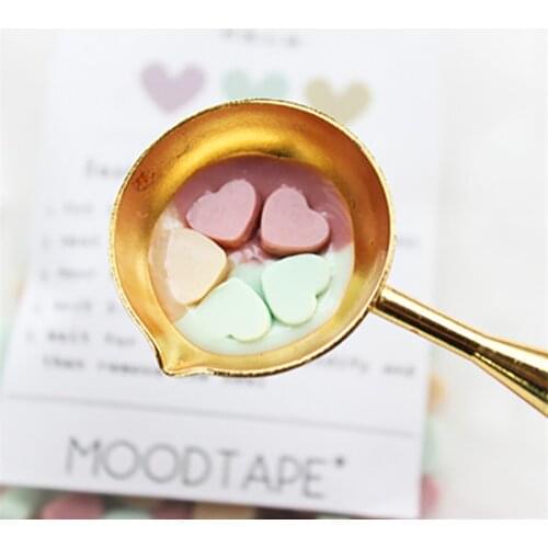 DIY Heart Shape Wax Seal Stamp Mixed Sealing Beads Stamps Envelope Wedding Love Date Packaging Gifts Journal Package Postcard