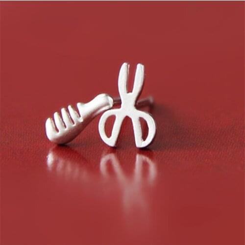 New Charm Scissors comb Earrings for Women Statement Jewelry Girls Gift eh217