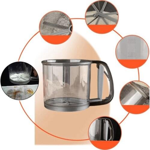 1pc Sieve Cup Powder Flour Sifter Mesh Sieve Baking Tool Icing Sugar Shaker Sieve Cup for Pastry Cakes Decorating Tools Bakeware