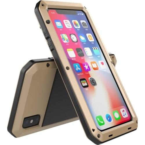 Heavy Duty Protection Aluminum Case for iPhone 7 6 6s Plus 5 5s SE Metal Cover Shockproof Armor Cases for iPhone XR XS Max Coque