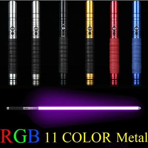RGB 11 Color Lightsaber toy Metal Sword Laser 2020 Cosplay Boy Gril Toy Flashing Kids Gift Light Outdoor Creative Wars Toys
