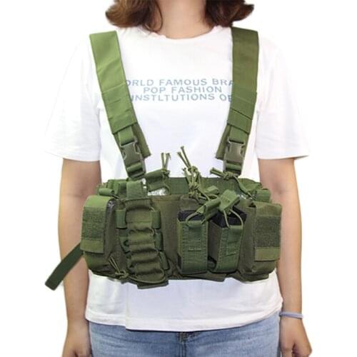 Tactical Military Molle Vest Airsoft Paintball Carrier Strike Vest Chaleco Chest Rig Pouch Heavy Duty Vest Hunting Accessories