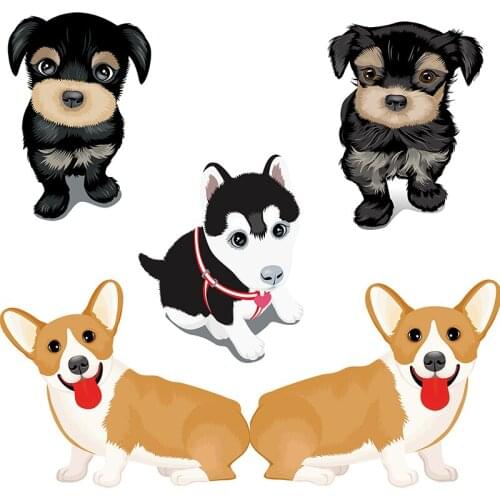 Three Ratels QD108 Cute cocky dog Funny cartoon dog pictures Childrens place decoration gift stickers