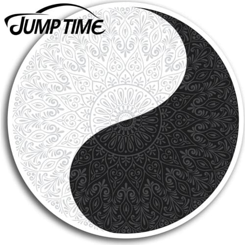 Jump Time for Yin Yang Philosophy Vinyl Stickers Sticker Laptop Luggage Gift Decal Rear Windshield Waterproof Car Accessories