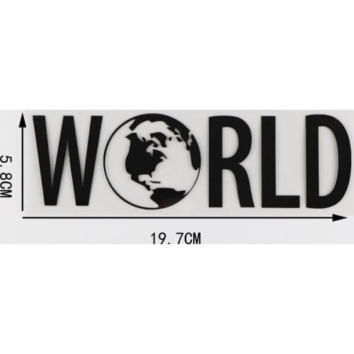 19.7X5.8CM World Map Personality Cartoon Word Decor Car Sticker Vinyl Decal Art Fashion