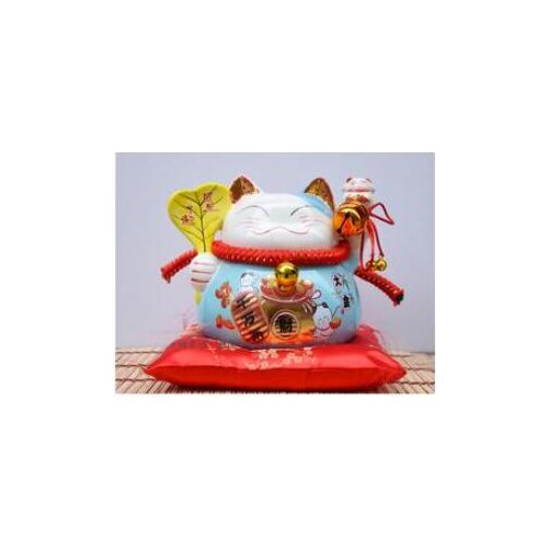 Japanese piggy bank money shop Decoration Arts crafts girl gifts get married Lucky Cat ornaments medium large coloured ceramic