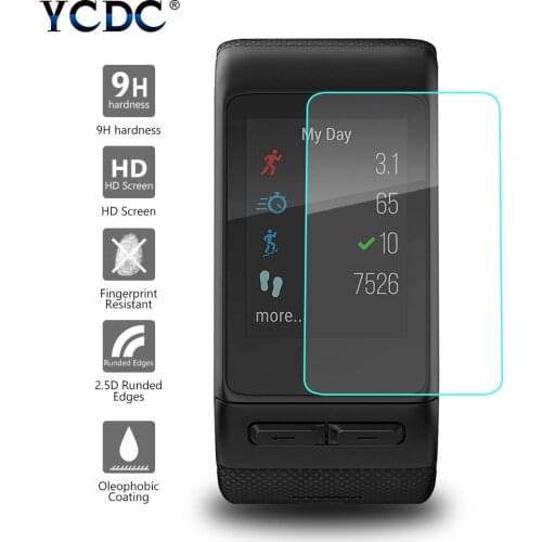 YCDC 1PC 9H 2.5D Premium Tempered Glass Screen Protector for Garmin Vivoactive HR Protective Film Explosion Proof Clear