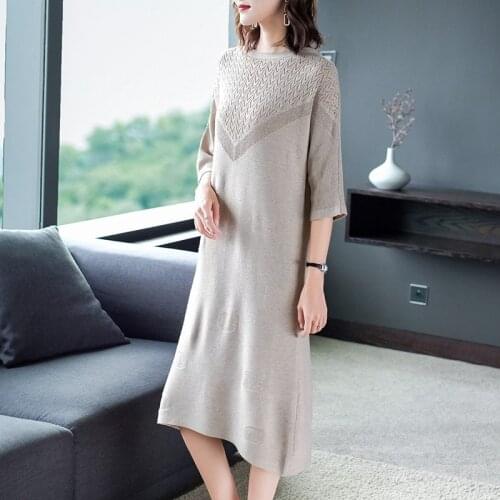 Women pullover sweater Dress Winter Loose Cashmere Knitted Dresses New casual Autumn Warm Sweaters Dress vestidos Woman Knitwear