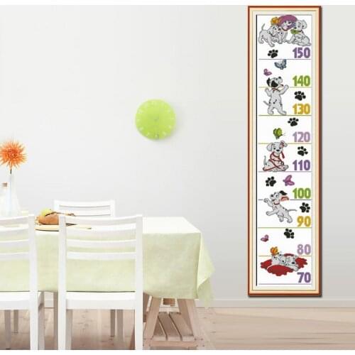 SG018 Height Chart Table With Length Scale Baby Counted Cross Stitch Kit Cross-stitching Package Cross Stich Gift to Your Baby