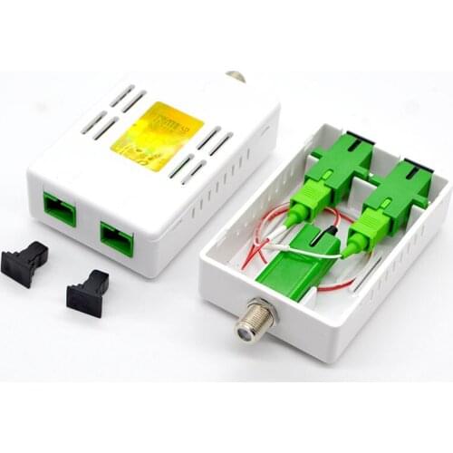 1PCS New SC APC Optical Receiver FTTH CATV Passive Optical Receiver With WDM Inch F Head Output Free Shipping To Brazil