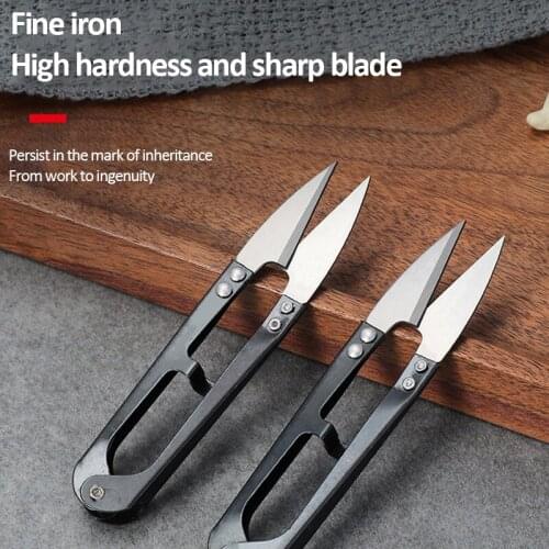 1PC Carbon Steel U-shaped Scissors Thread Wire Cutter Sewing Snips Embroidery Tailor Multifunction Cutters Sewing Craft 5 Colors