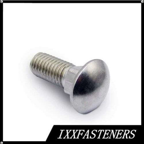 10PCS M5 M6 M8 M10 M12 A2 STAINLESS STEEL Mushroom COACH BOLTS CUP SQUARE CARRIAGE BOLT DIN 603 Cup Head Square Neck Bolts