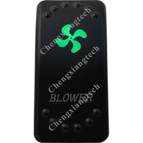 12V/24V Car Boat 3 Pins SPST ON/OFF Green & Blue Led Light Rocker Toggle Switch Blower for Carling ARB Narva 4x4