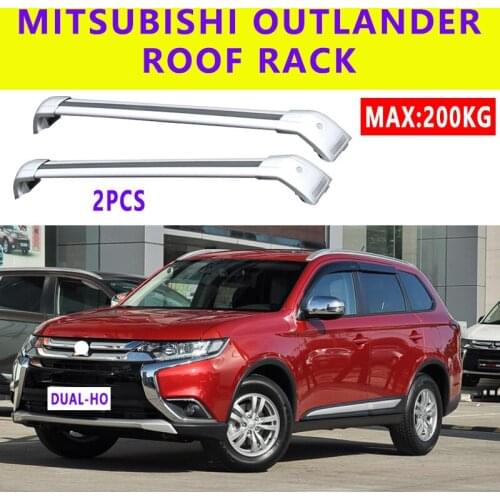 DUAL-HO 2Pcs Roof bars For MITSUBISHI Outlander III [2012-2020] Aluminum Alloy Side Bars Cross Rails Roof Rack Luggage Carrier