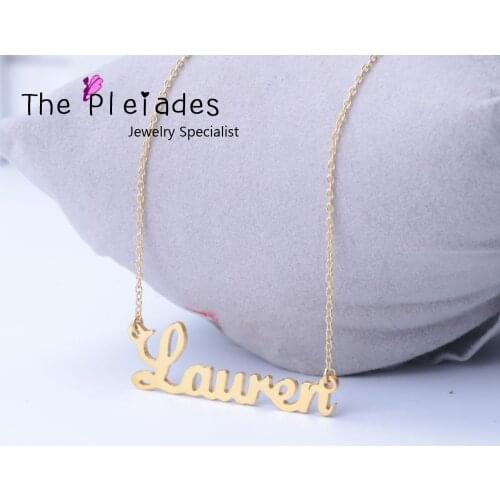2020 new Customized Name Necklace Personalized Letter pendent Jewelry Gold plated nameplate For Women 925 Silver Jewelry