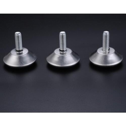 4Pcs Steel Rubber Furniture Legs Anti-slip Base Table Cabinet Leg Pad Adjustable Leveling Feet Leveler Screw 13mm-27mm