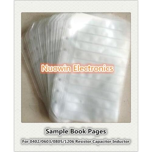 5pcs SMD SMT Resistor Capacitor Inductance Electronic Components sample book pages