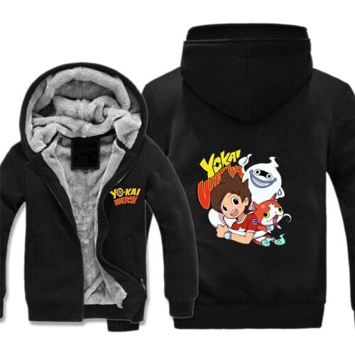 Anime Yokai Watch jacket cosplay costume Cosplay Hoodie Jacket Sleeveless Hooded Coat Costume zipper jacket hoodie
