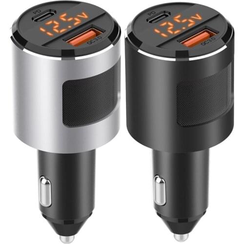Car Charger 18W 65W USB Car Charger PD Type Flush Fit Car Adapter for iPhone XR/Xs/Max/X/8/7/Plus