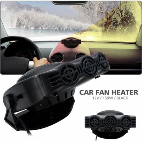 12V 150W Car Hearter 2 In 1 Car Heater Defroster Cooling Fan Windscreen Demister Black